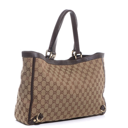 Gucci Monogram Abbey Large Tote Dark Brown 3 of 8