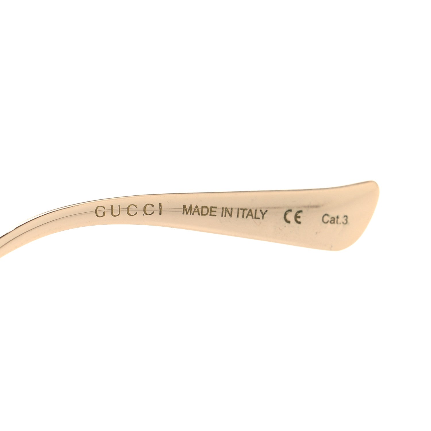 Gucci Metal Oversized Round Frame GG0225S Sunglasses Gold 5 of 8