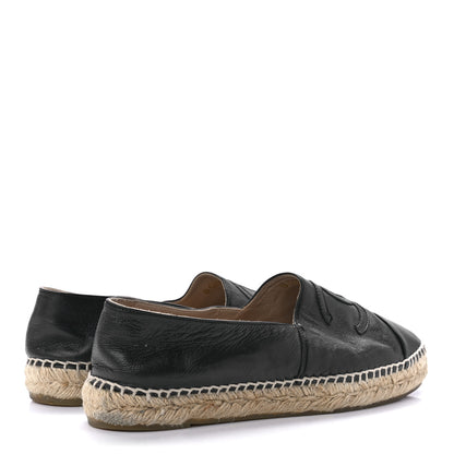 Chanel Lambskin CC Espadrilles 38 Black 4 of 10
