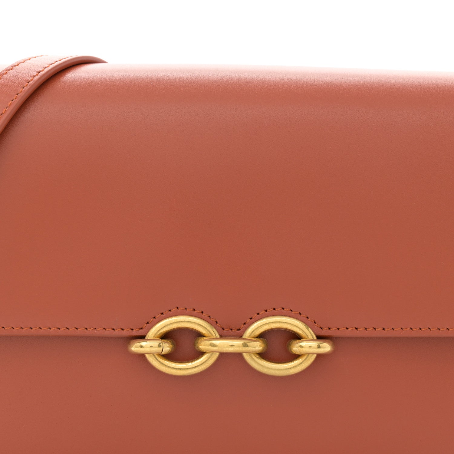 Saint Laurent Smooth Calfskin Le Maillon Satchel Orange 8 of 12