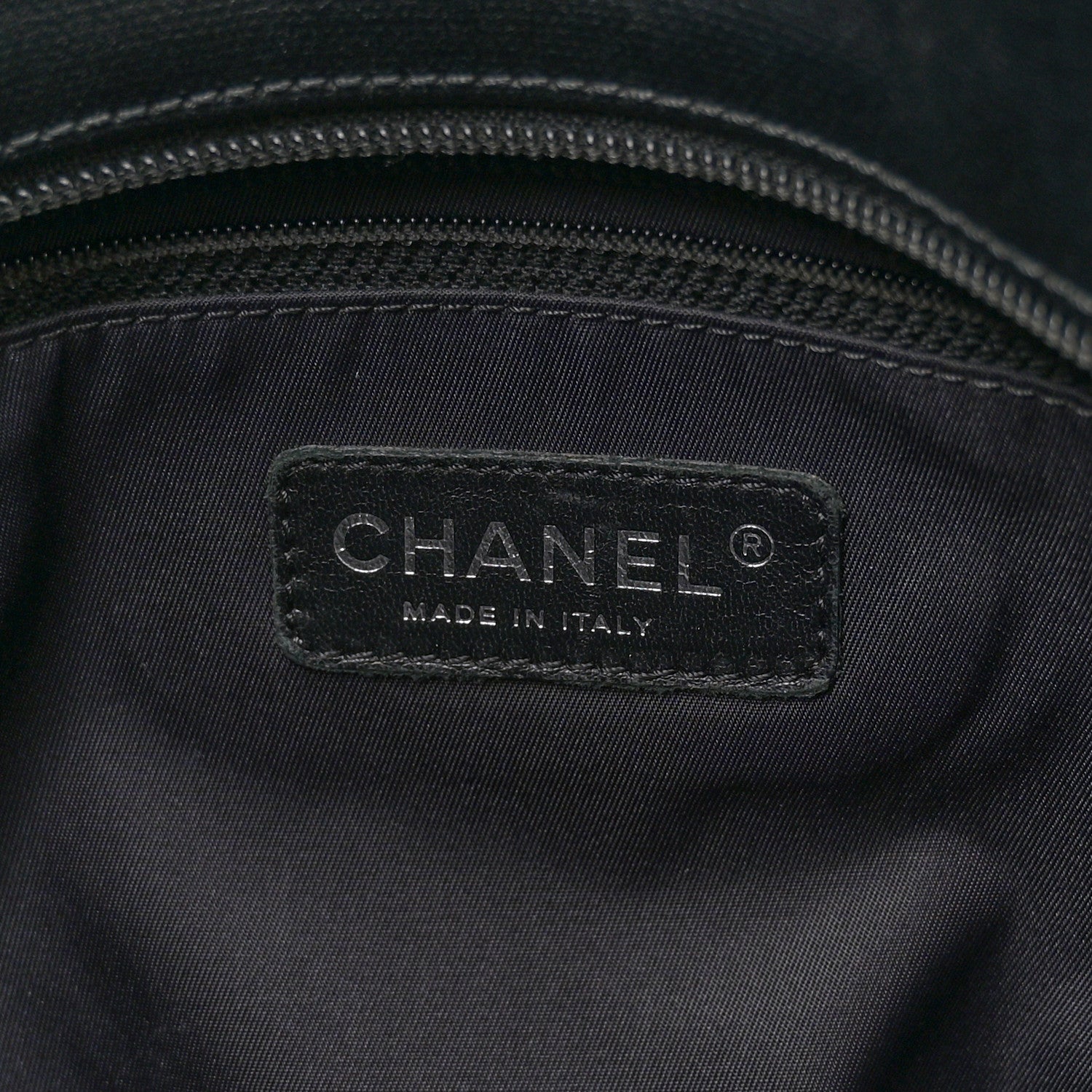 Chanel Coated Canvas Quilted Large Paris Biarritz Tote Black 6 of 10