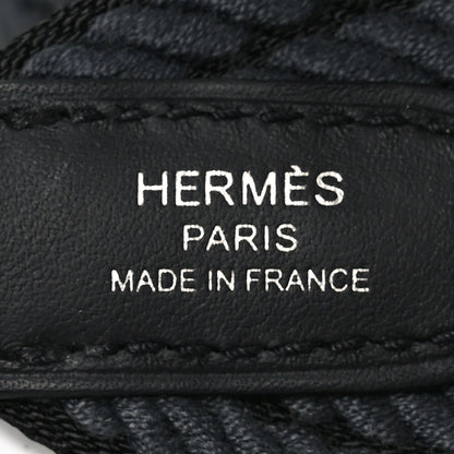 Hermes Toile Epsom 50mm Sangle Cordage Shoulder Strap Black Gris Misty 3 of 4