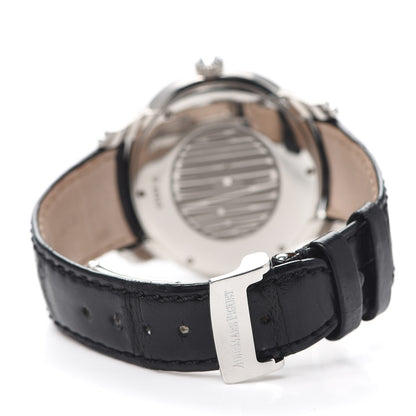 Audemars Piguet Stainless Steel Alligator Diamond 39.5mm Millenary Automatic Watch Black 77301ST.ZZ.D002CR.0 3 of 6