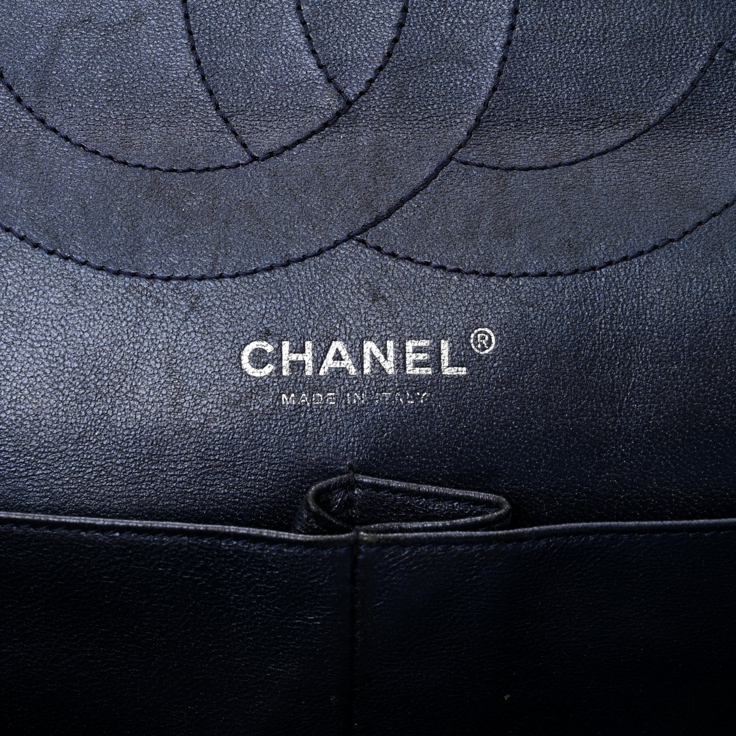 Metallic Aged Calfskin Quilted 2.55 Reissue 228 Flap Blue