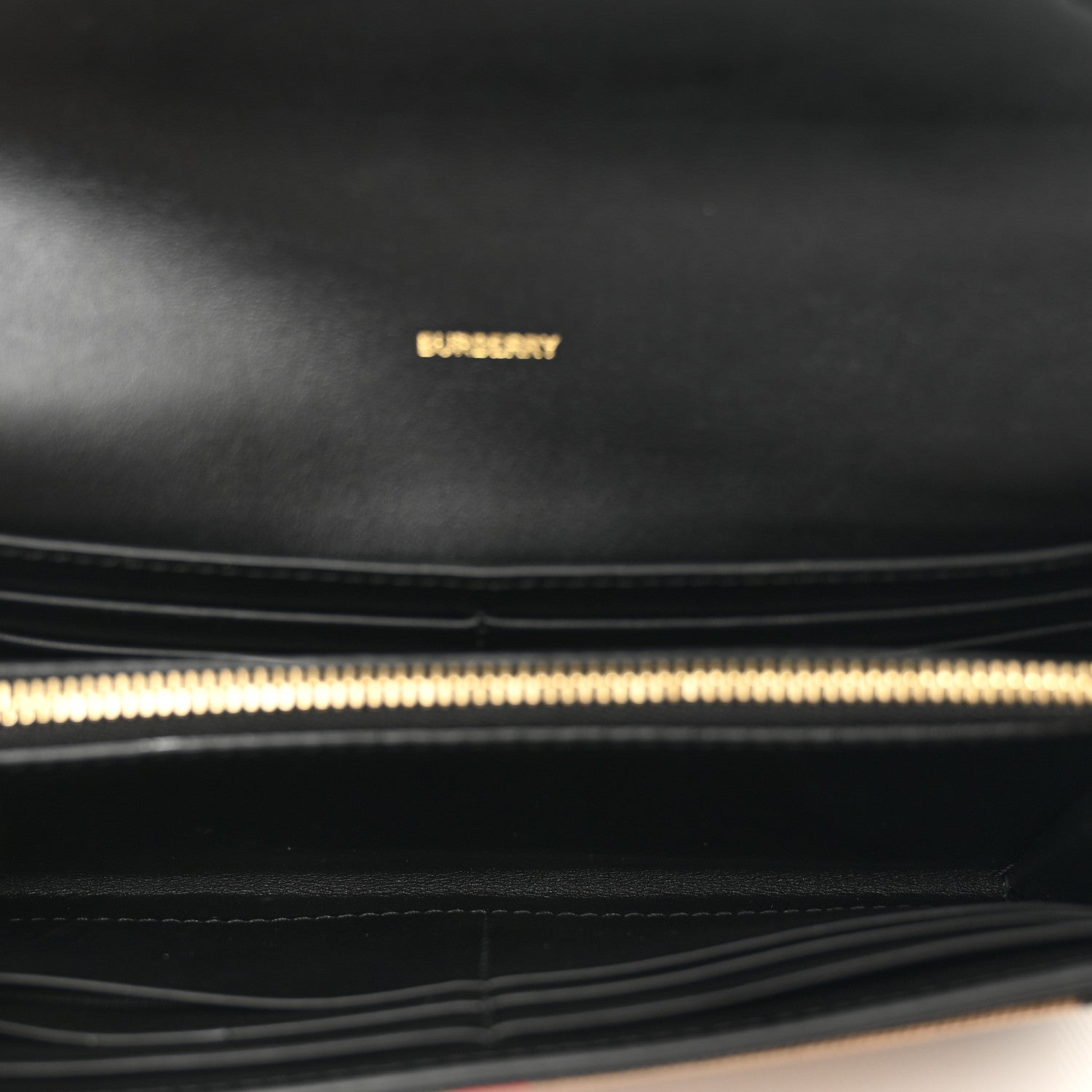 Burberry Vintage Check Grain Calfskin Halton Wallet Black 5 of 7