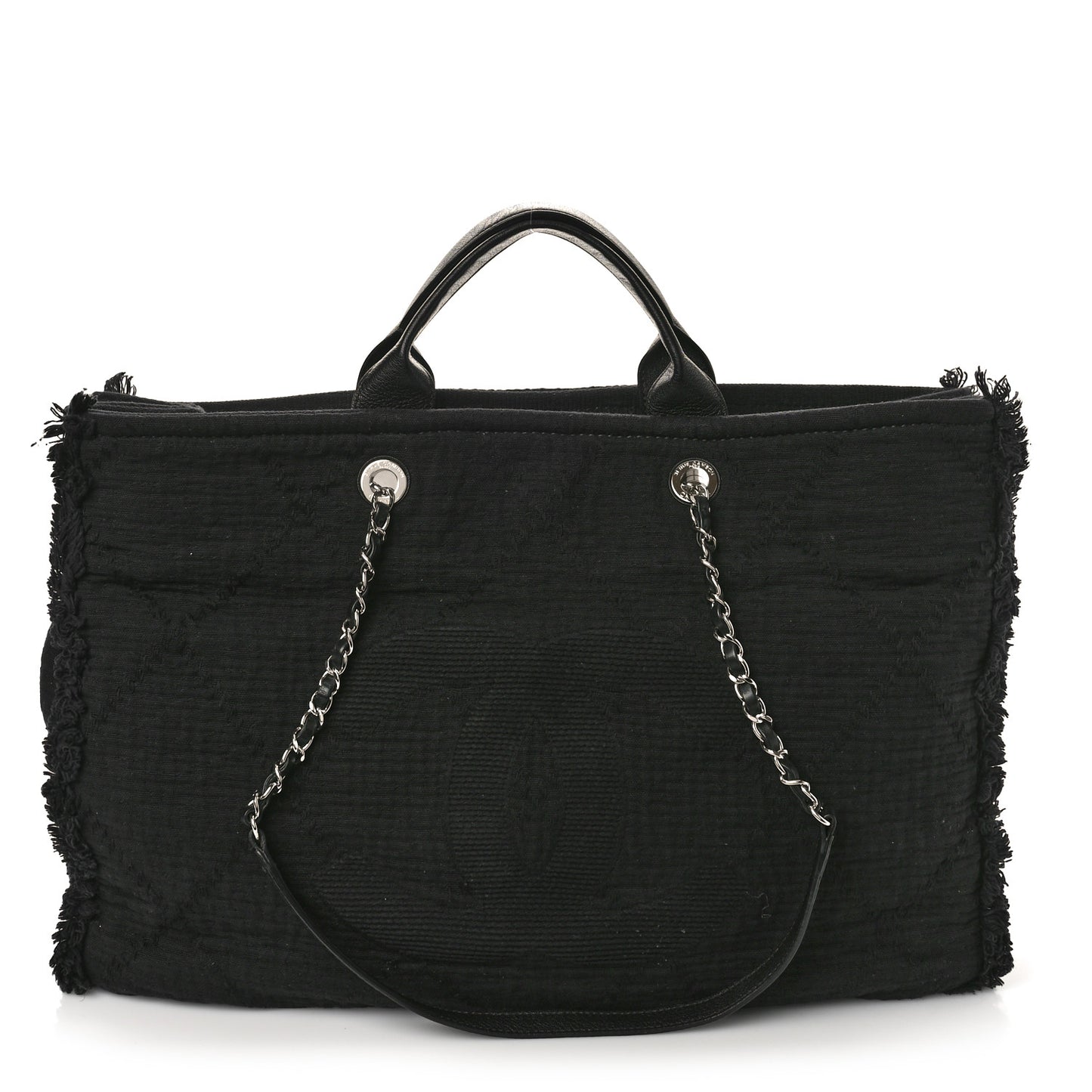 Canvas Extra Large Double Face Shopping Tote Black
