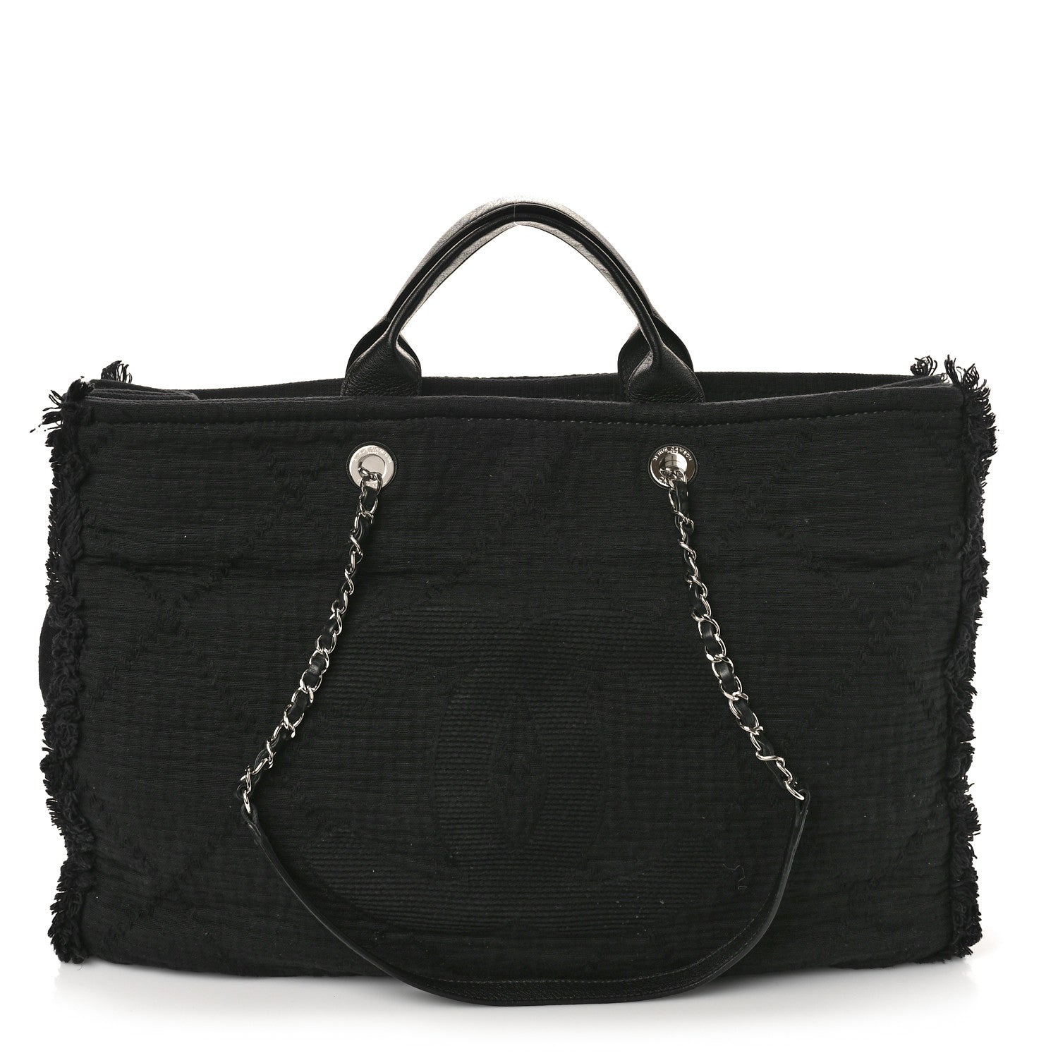 Chanel Canvas Extra Large Double Face Shopping Tote Black 1 of 9