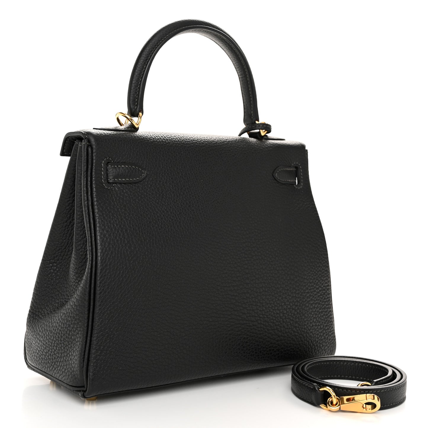 Togo Horseshoe Kelly Retourne 25 Black