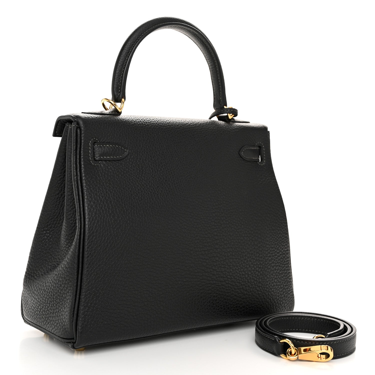 Hermes Togo Horseshoe Kelly Retourne 25 Black 3 of 11