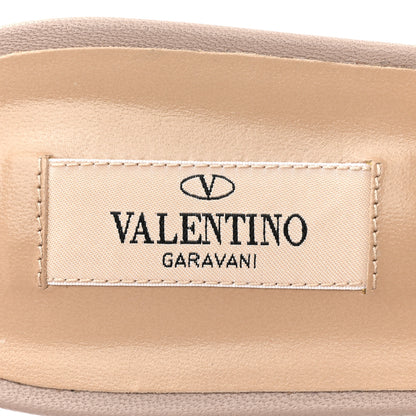Valentino Garavani Nappa Rockstud Caged Flat Slide Sandals 41 Poudre 7 of 12