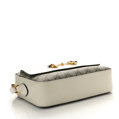 Gucci GG Supreme Monogram Small Horsebit 1955 Shoulder Bag Beige Mystic White 4 of 11