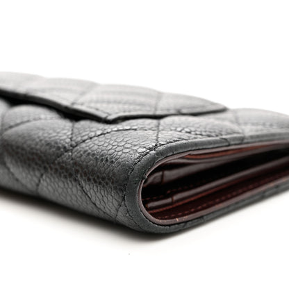 Chanel Caviar Quilted Yen Wallet Black 10 of 10