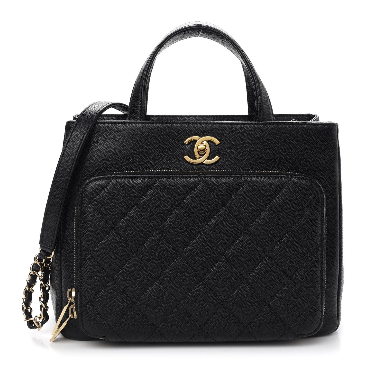 Chanel Caviar Quilted Small Business Affinity Shopping Bag Black 1 of 10