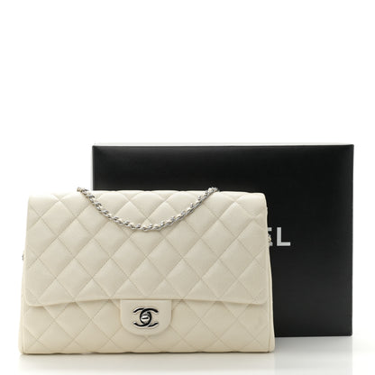 Chanel Pearly Caviar Quilted Clutch With Chain Flap Dark White 11 of 11