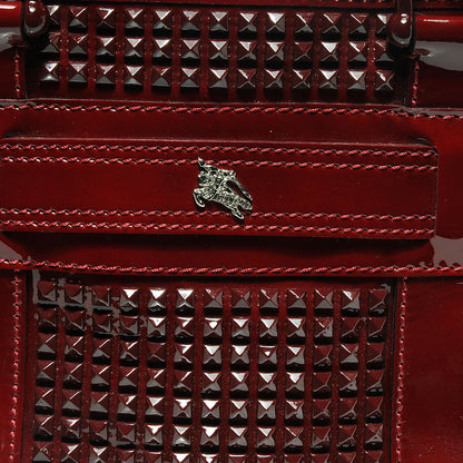 Burberry Patent Prorsum Rachel Studded Red 5 of 9