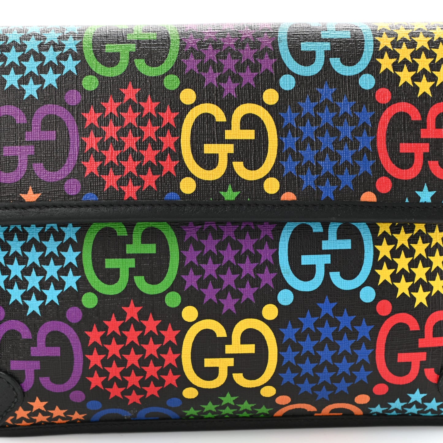 GG Supreme Monogram Psychedelic Slim Belt Bag Black