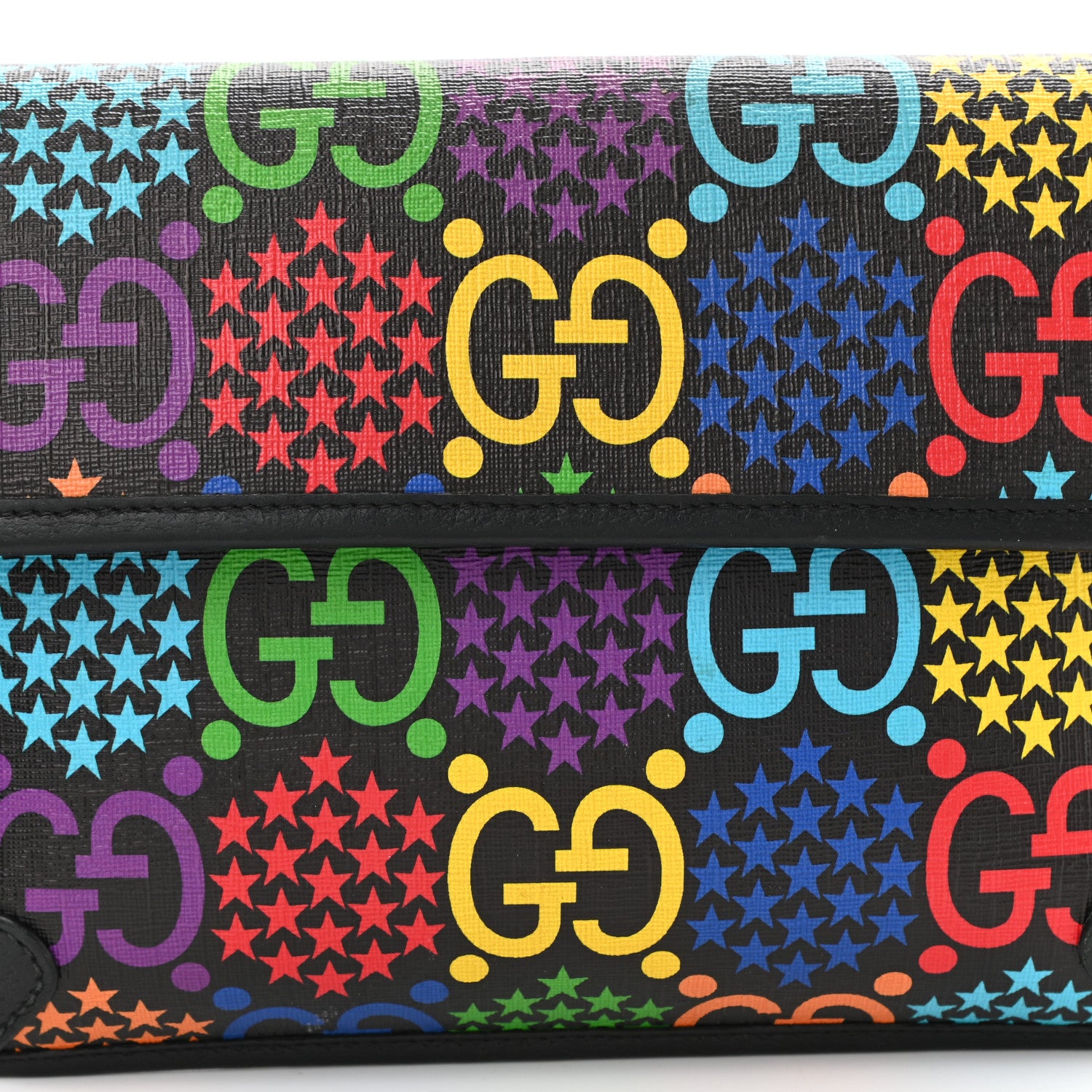 Gucci GG Supreme Monogram Psychedelic Slim Belt Bag Black 9 of 12