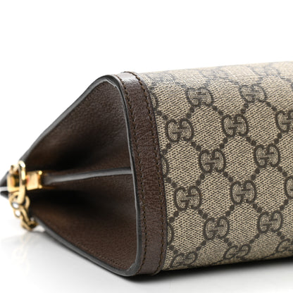 Gucci GG Supreme Monogram Web Medium Ophidia Chain Shoulder Bag Brown 9 of 10