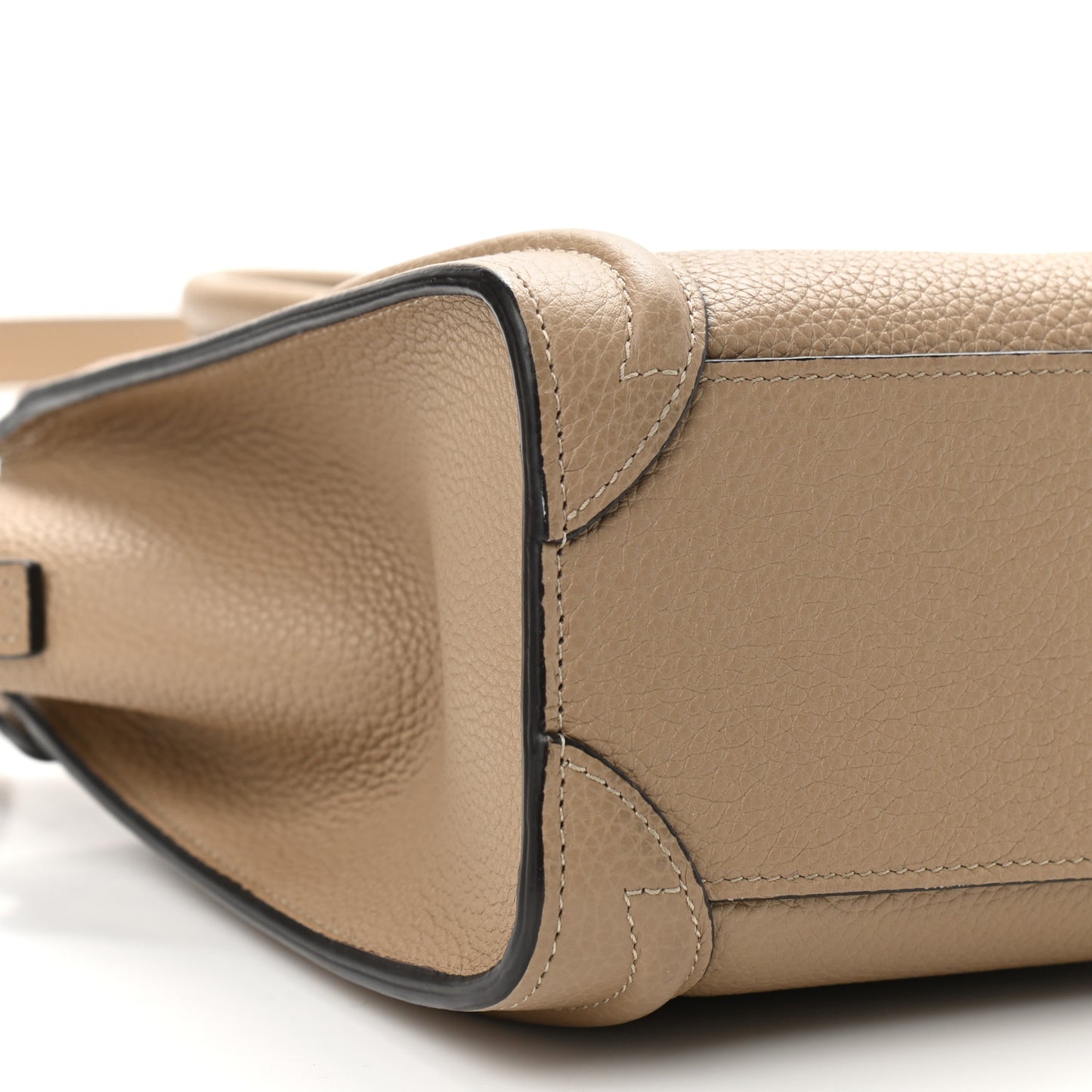 Drummed Calfskin Nano Luggage Dune