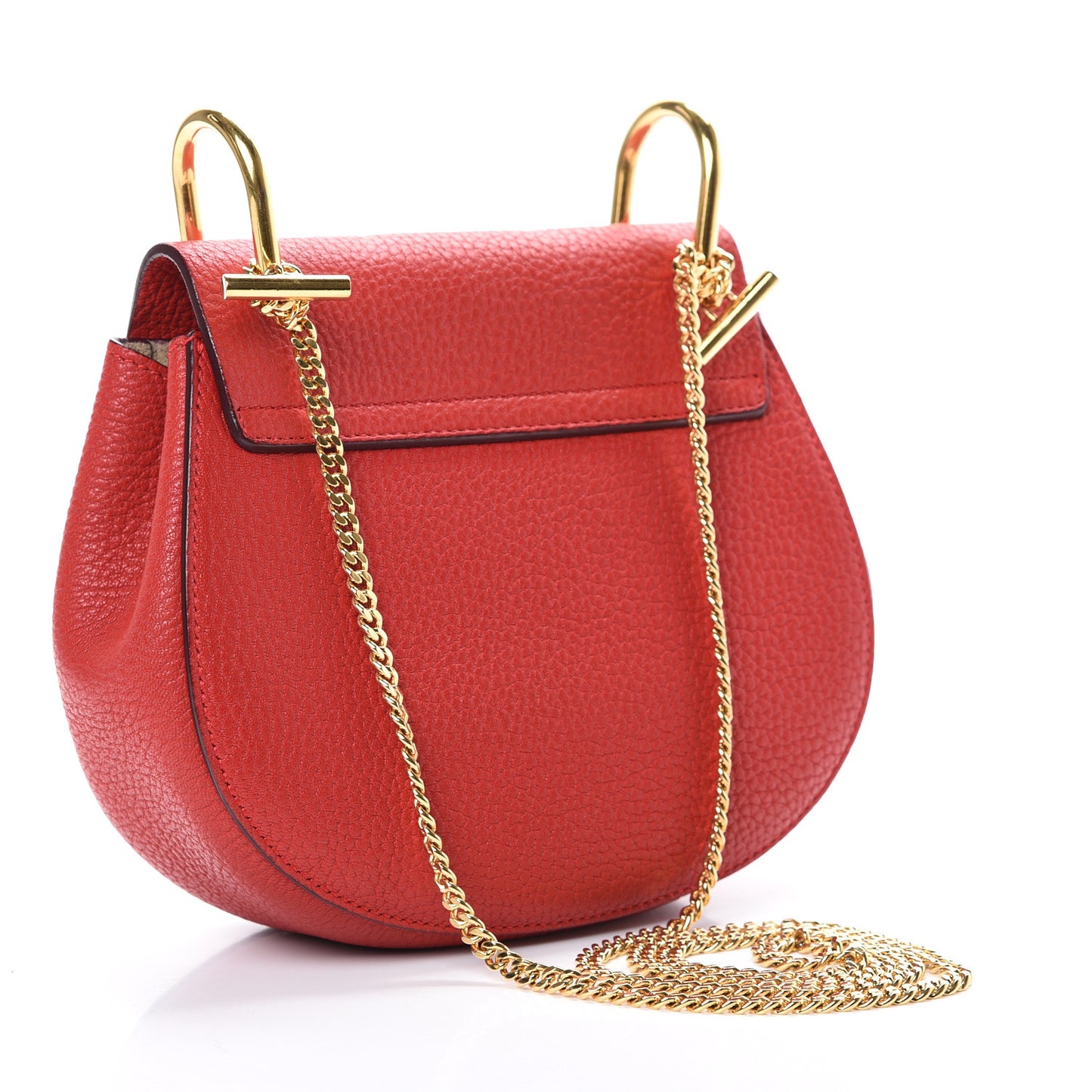 Grained Lambskin Mini Drew Shoulder Bag Plaid Red