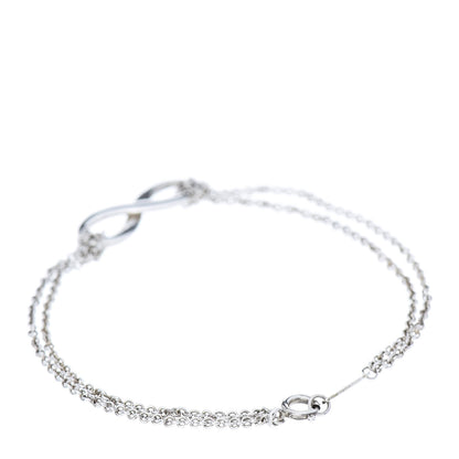 Tiffany Sterling Silver Infinity Double Chain Bracelet 3 of 6