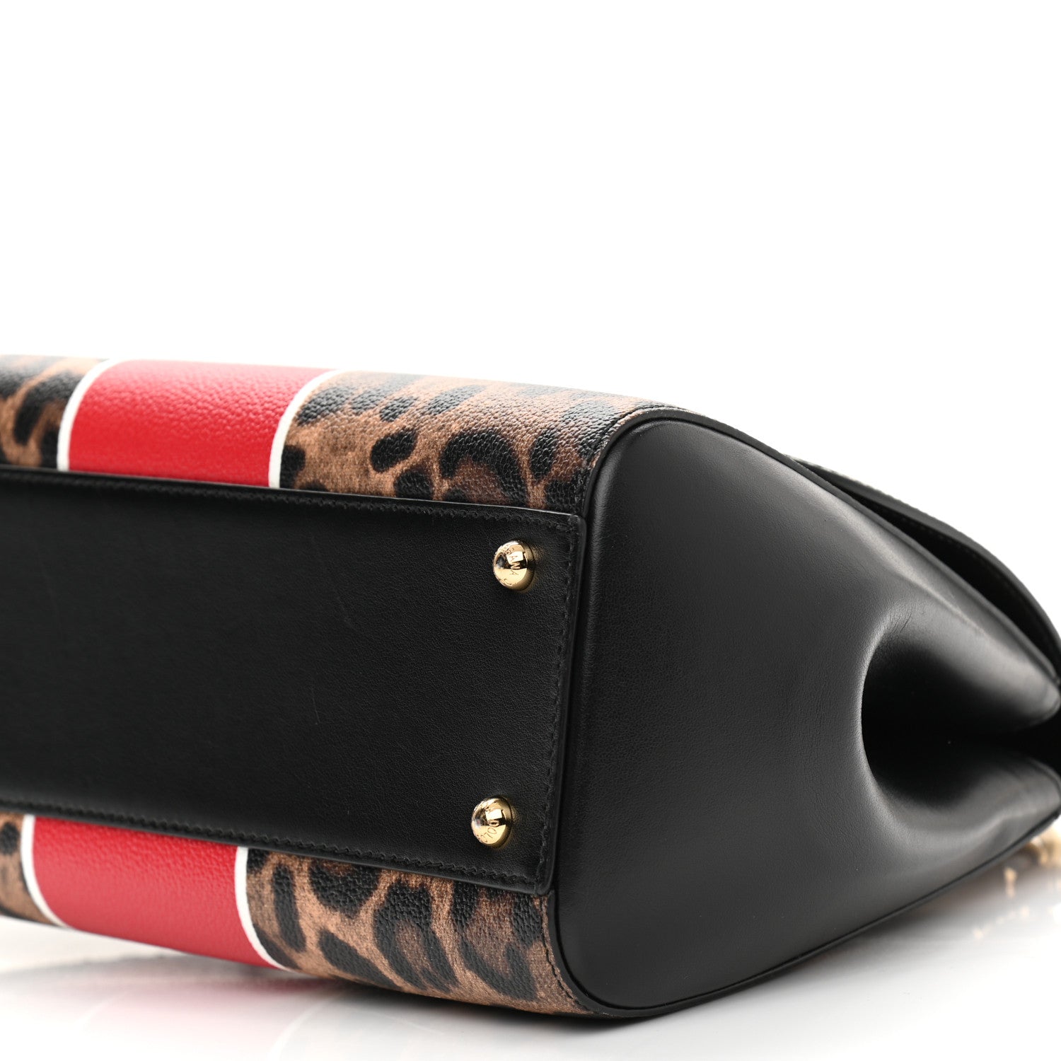 Dolce & Gabbana Dauphine Leopard Graffiti Print Medium Miss Sicily Satchel Black 8 of 10