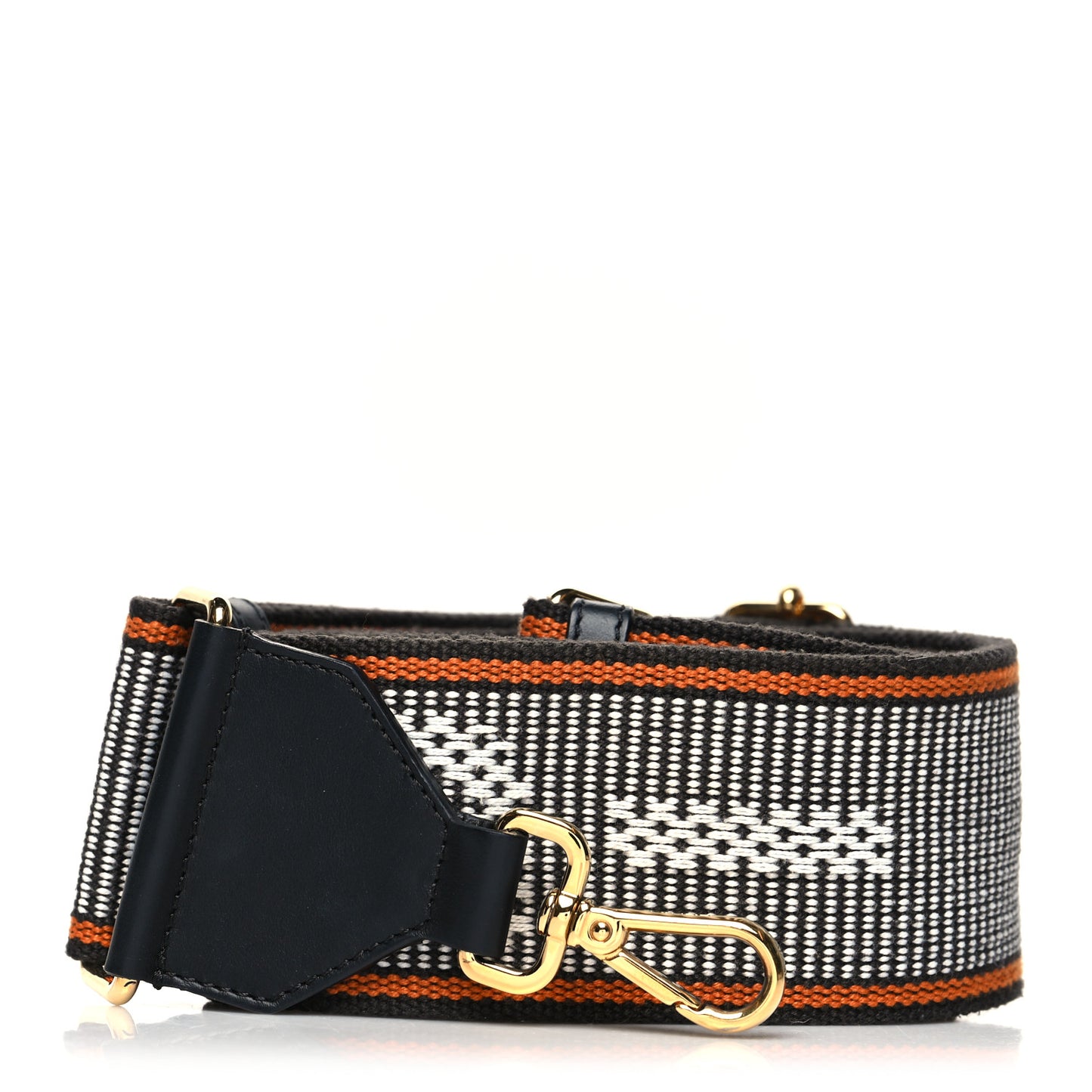 Cannete Ribbon Poly Vitello Century Logo Adjustable Strap You White Brandy Black