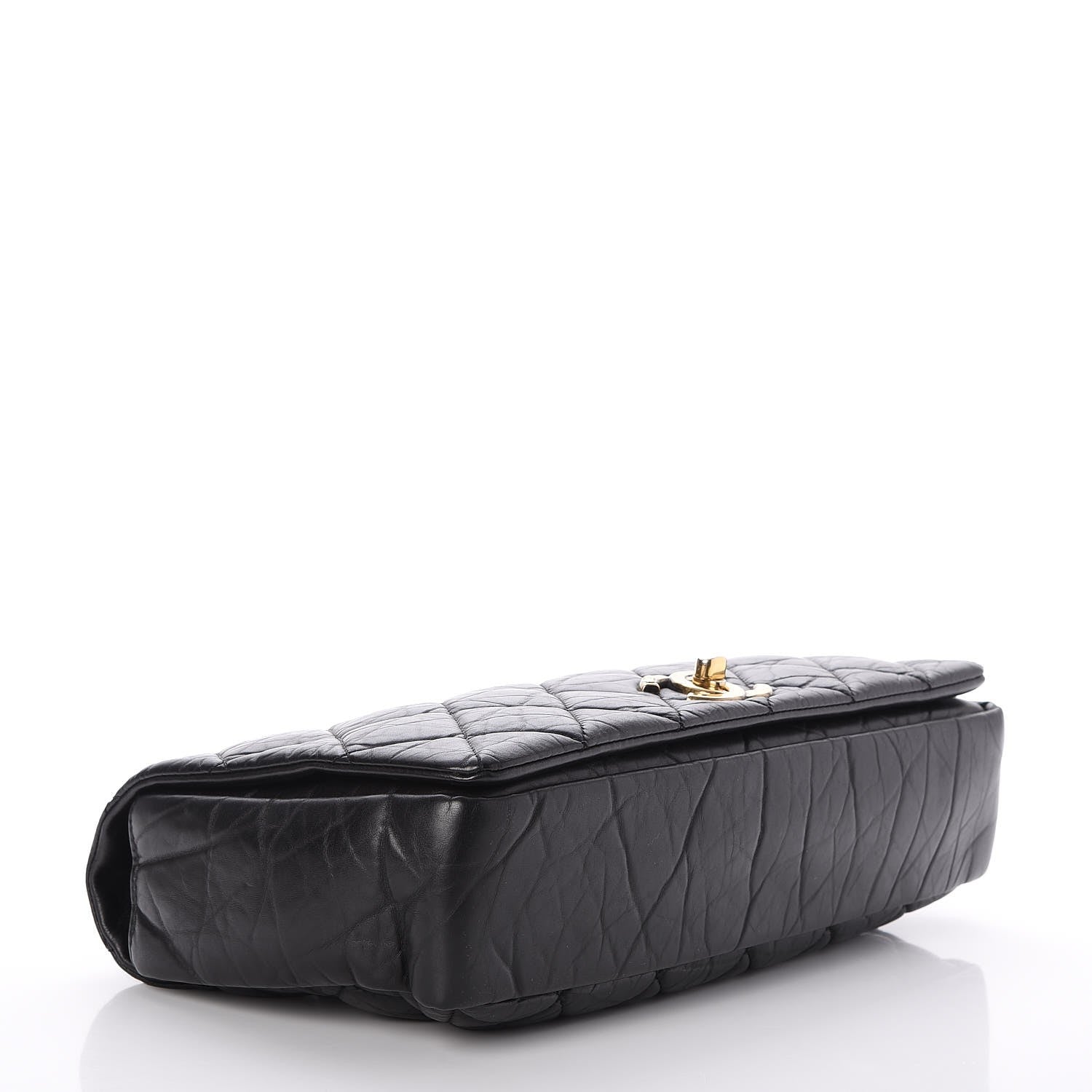 Chanel Aged Calfskin Quilted Medium Pondichery Flap Black 4 of 9