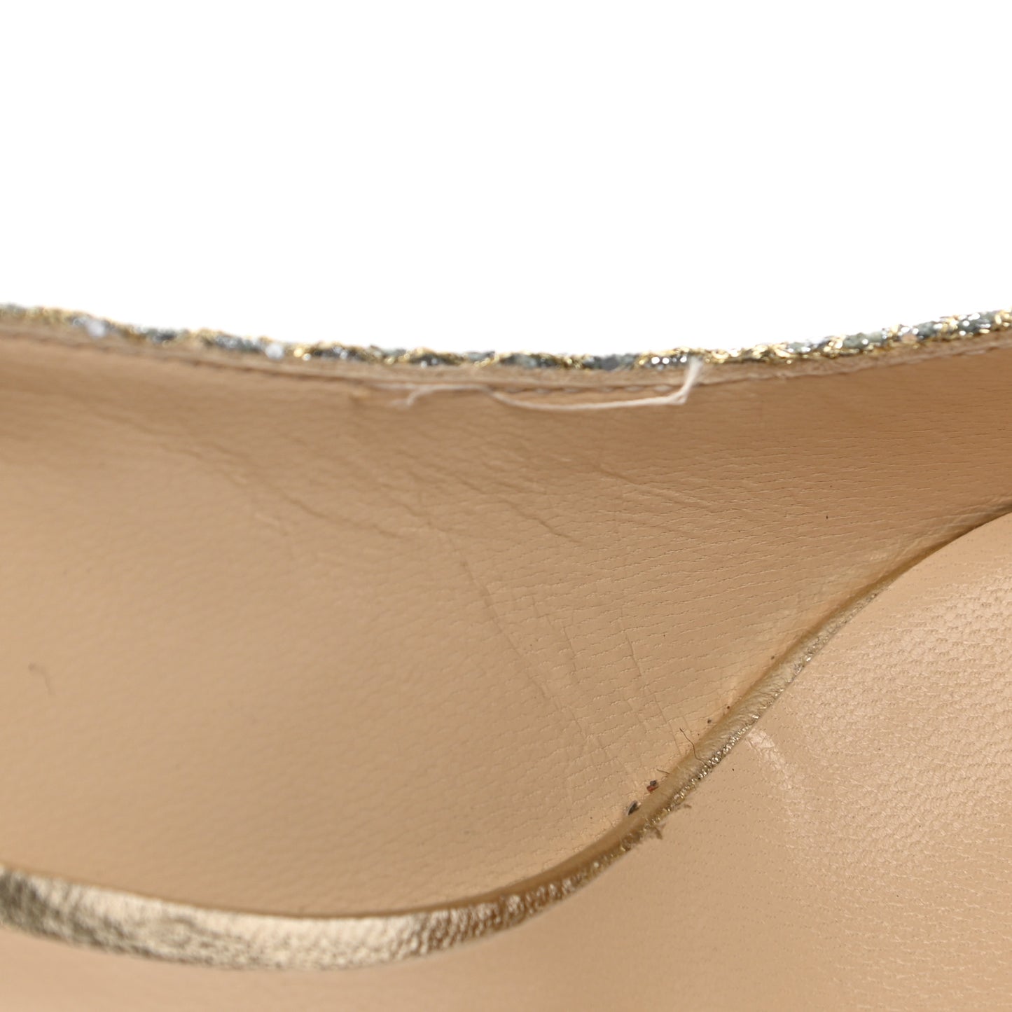 Glitter Fabric Romy Pumps 39 Champagne