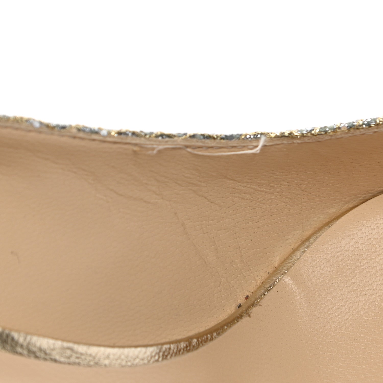 Jimmy Choo Glitter Fabric Romy Pumps 39 Champagne 10 of 11
