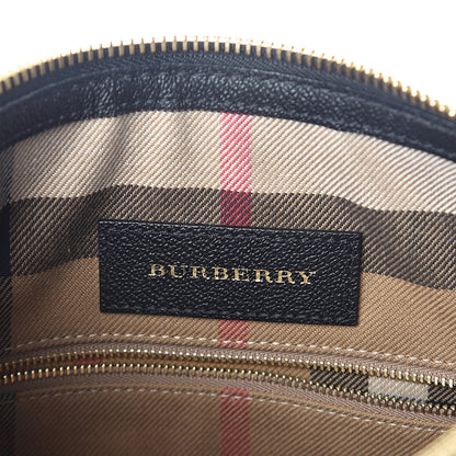Burberry Soft Grain Calfskin House Check Small Helmsley Crossbody Black 6 of 9