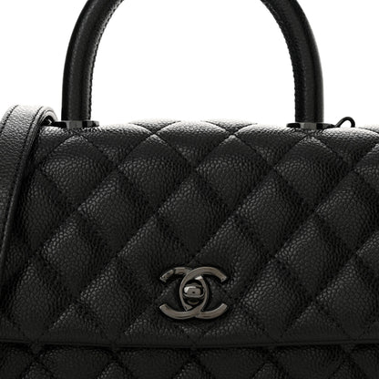 Chanel Caviar Quilted Mini Coco Handle Flap So Black 8 of 11