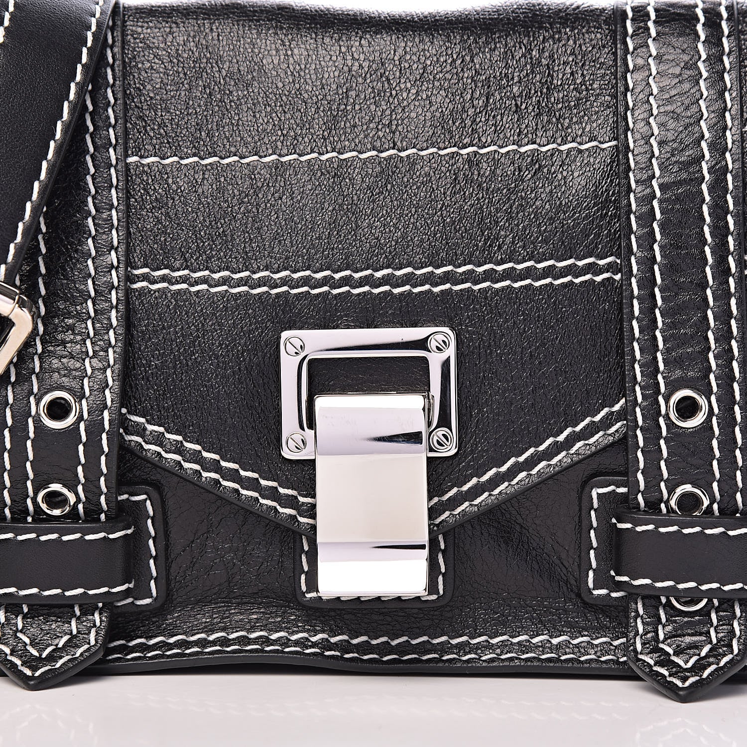 Proenza Schouler Lambskin PS1+ Mini Pouch Messenger Black 10 of 10