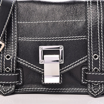 Proenza Schouler Lambskin PS1+ Mini Pouch Messenger Black 10 of 10