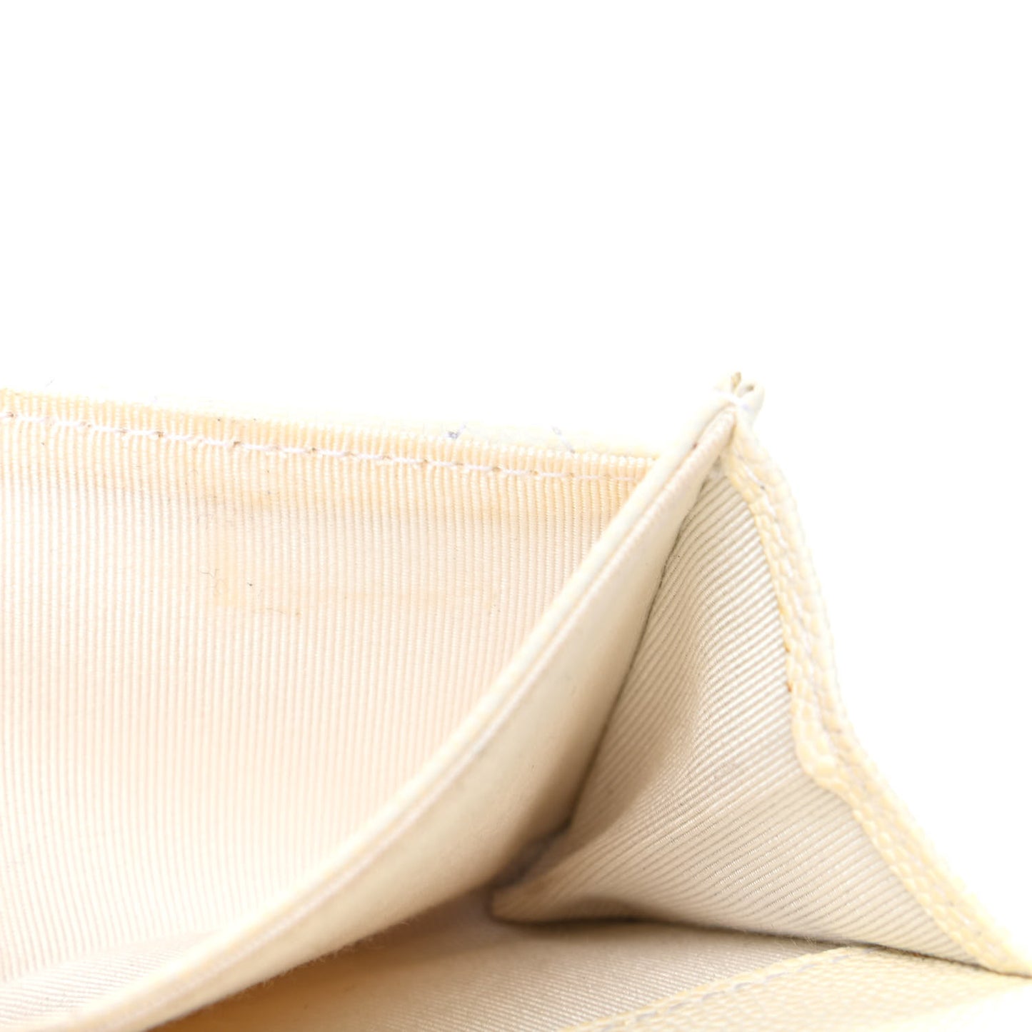 Caviar Quilted Flap Card Holder White