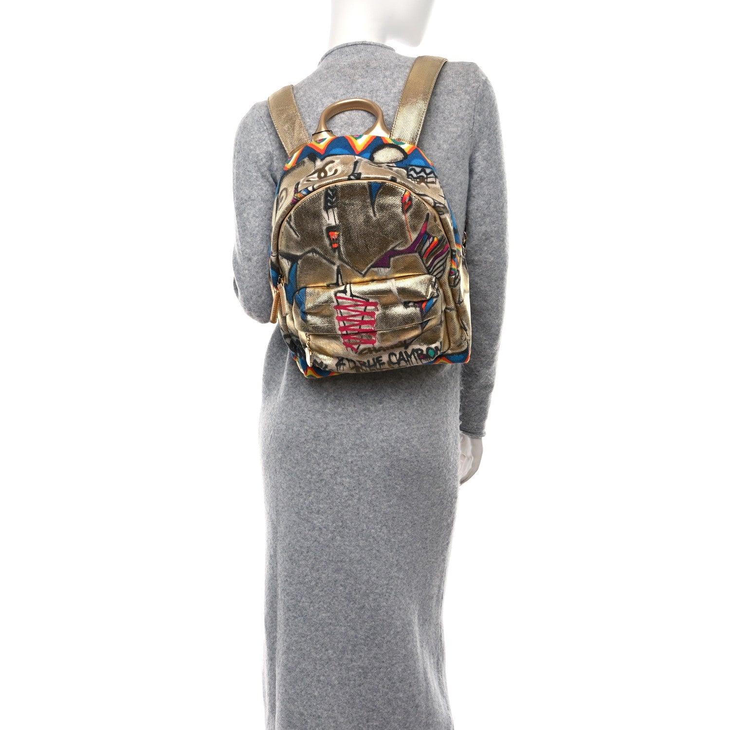 Chanel Graffiti Printed Canvas Street Spirit Backpack Multicolor 2 of 10