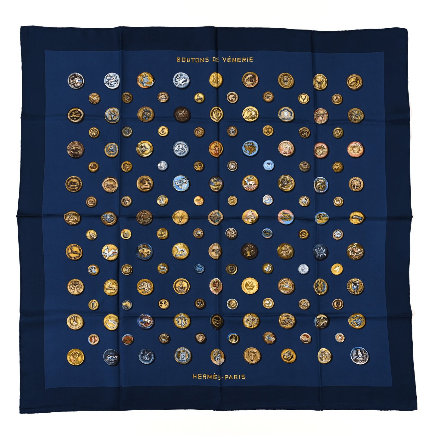Silk Boutons De Venerie Scarf 90