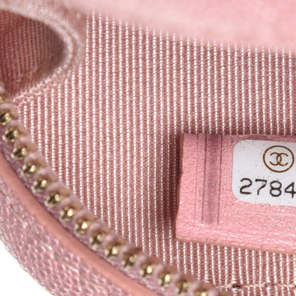 Chanel Iridescent Caviar Quilted Zip Phone Case Pink 9 of 10