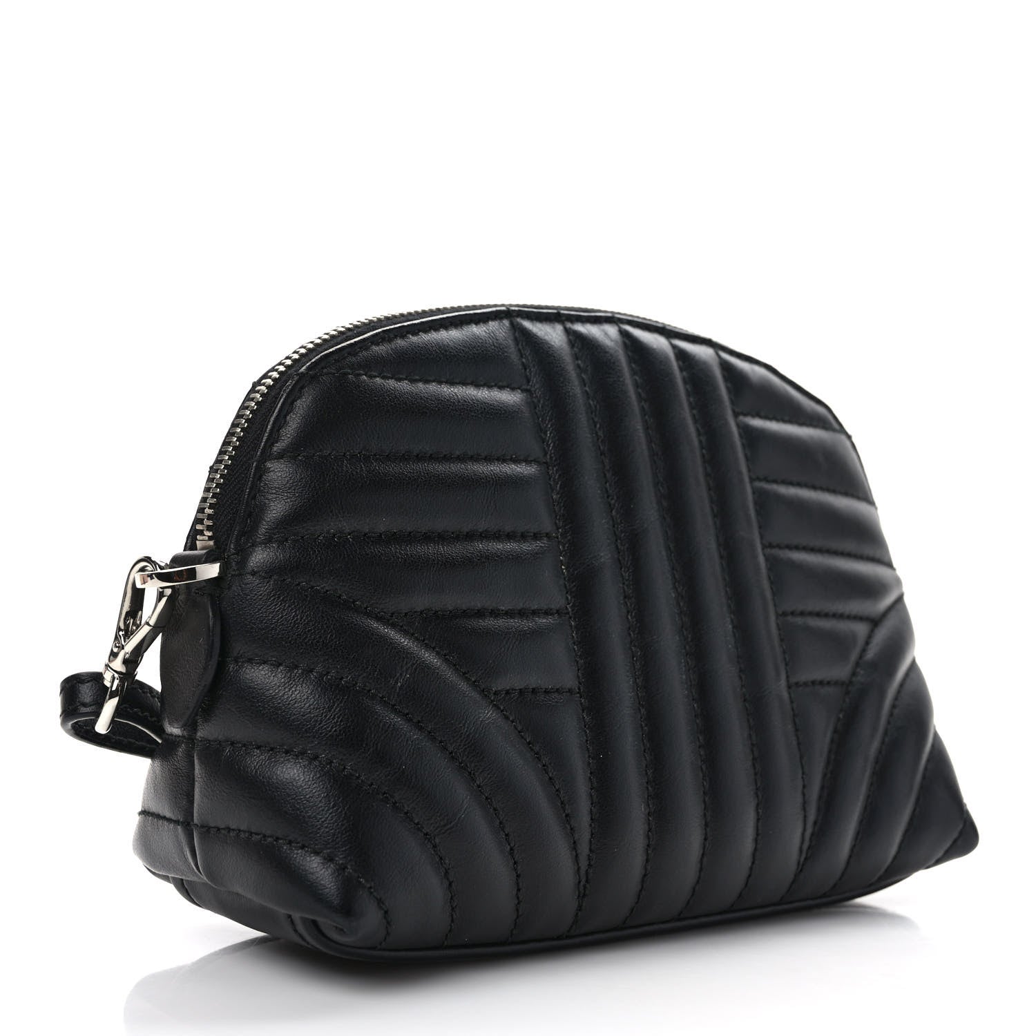 Prada Soft Calfskin Diagramme Wristlet Pouch Bag Black 3 of 7