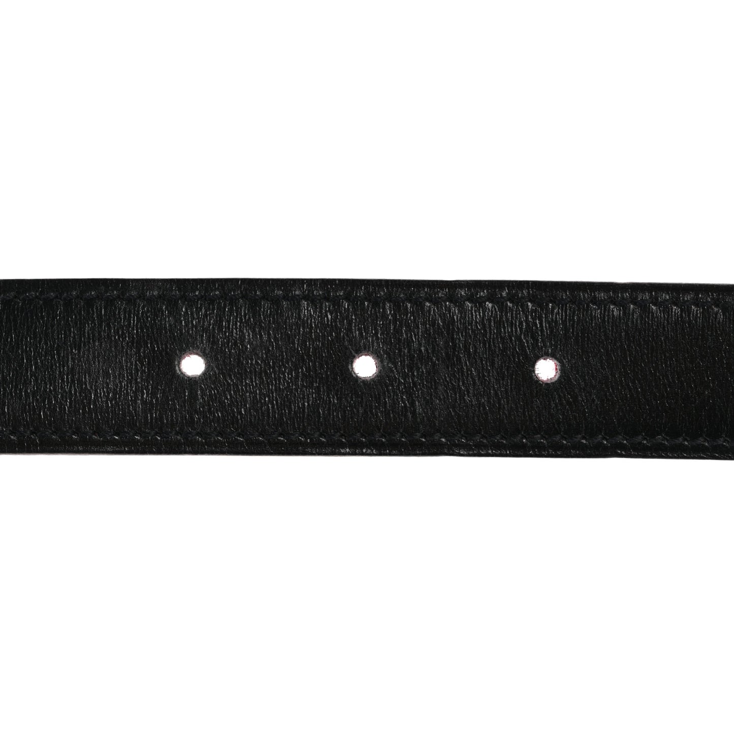 Box Courchevel 32mm Belt Strap 68 Black Rouge Vif