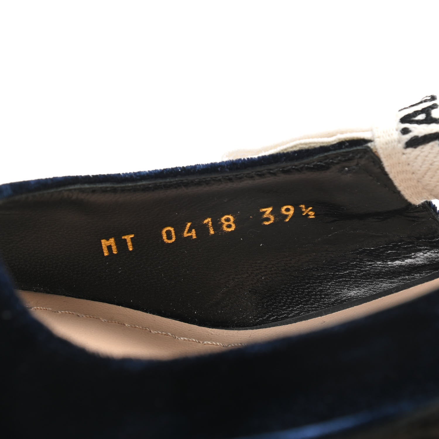 Christian Dior Velvet Ribbon J'Adoir Slingback 65mm Pumps 39.5 Deep Blue 8 of 8