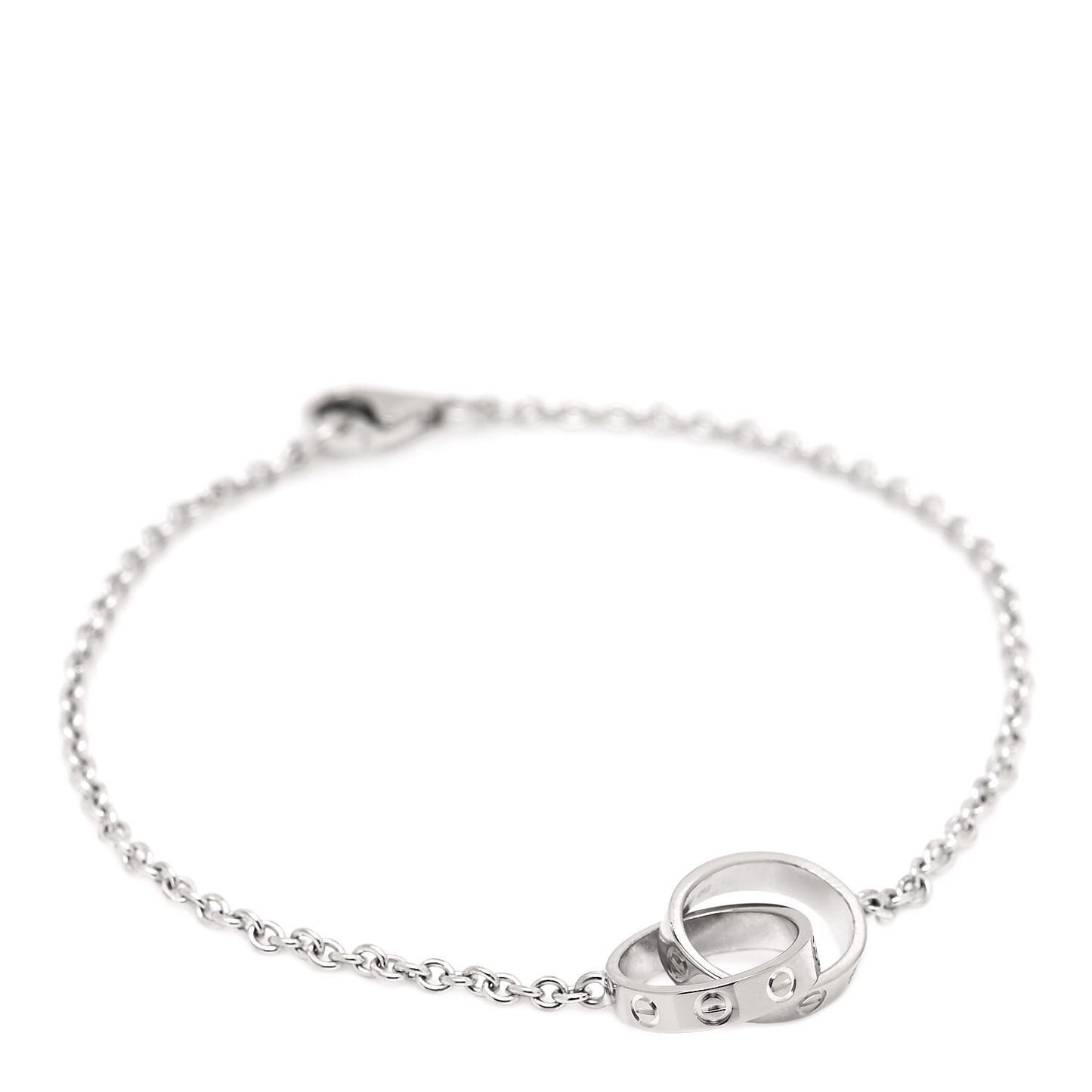 18K White Gold Interlocking LOVE Bracelet