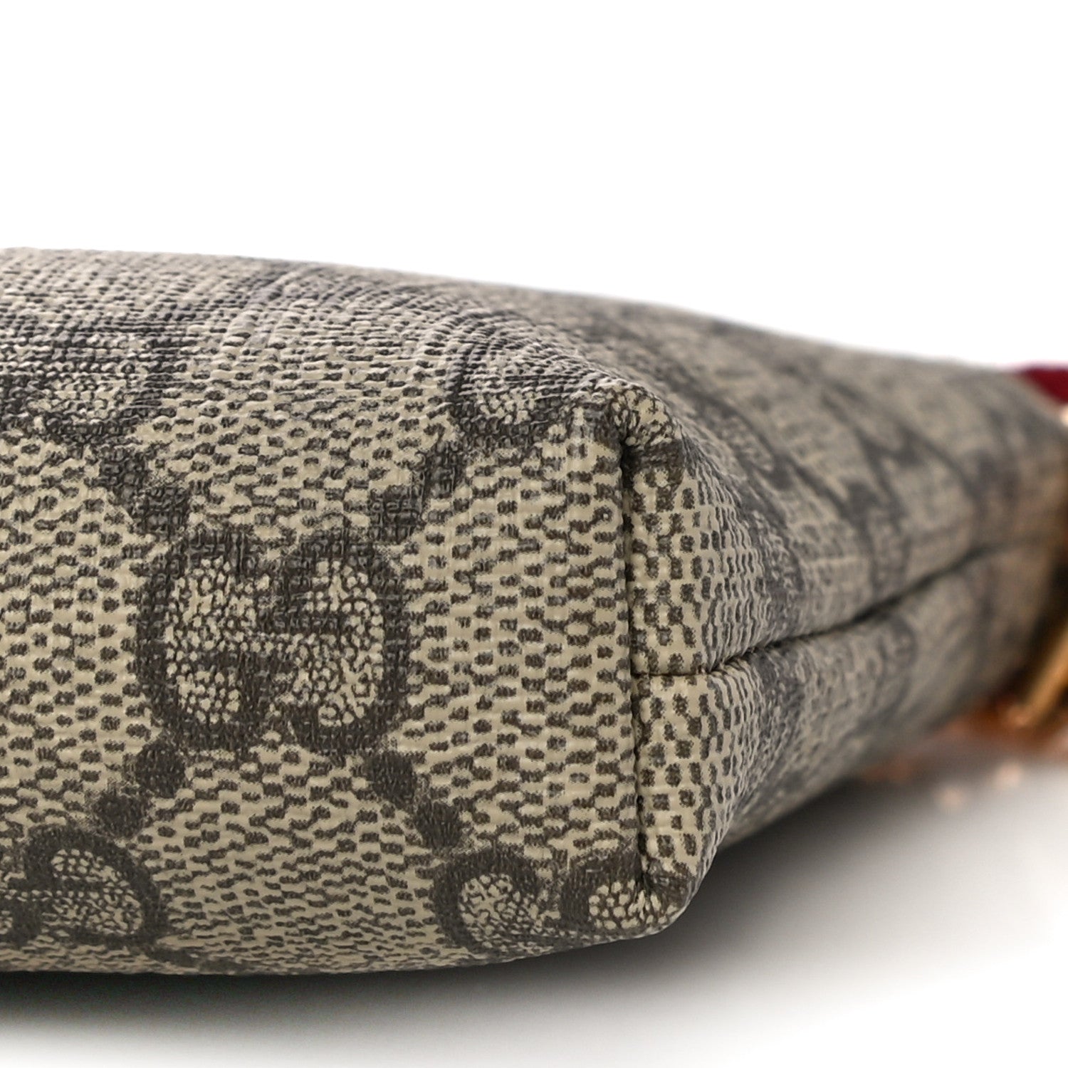 Gucci GG Supreme Monogram Mystic Cat Embroidered Chain Wrist Wallet Red 9 of 9