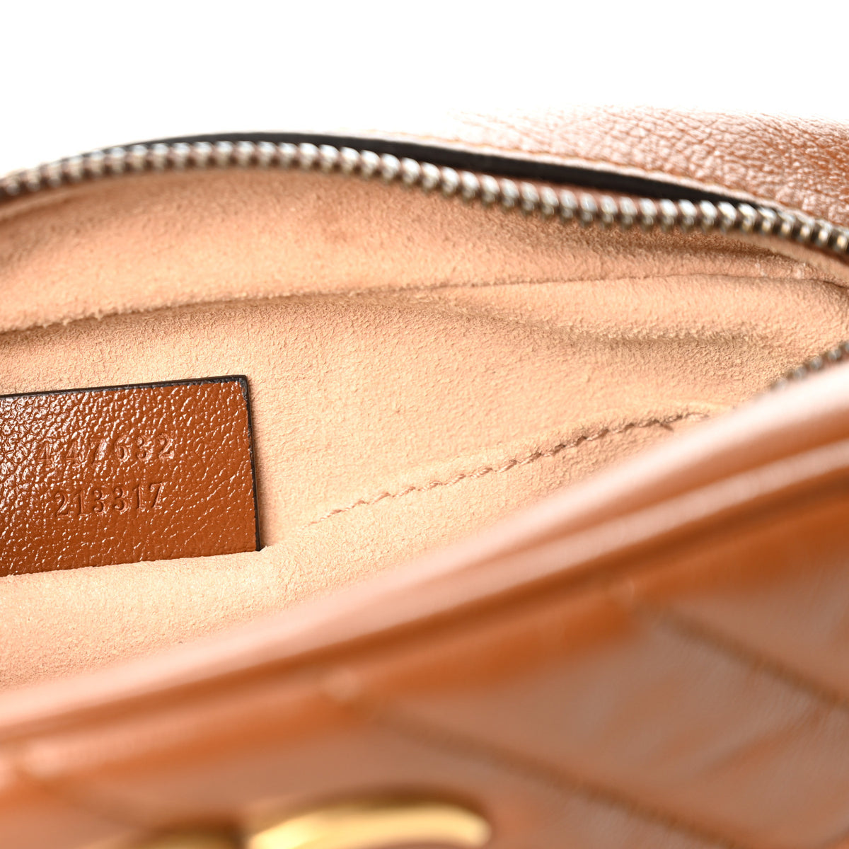 Glazed Calfskin Matelasse Diagonal Small GG Marmont Chain Shoulder Bag Cuir
