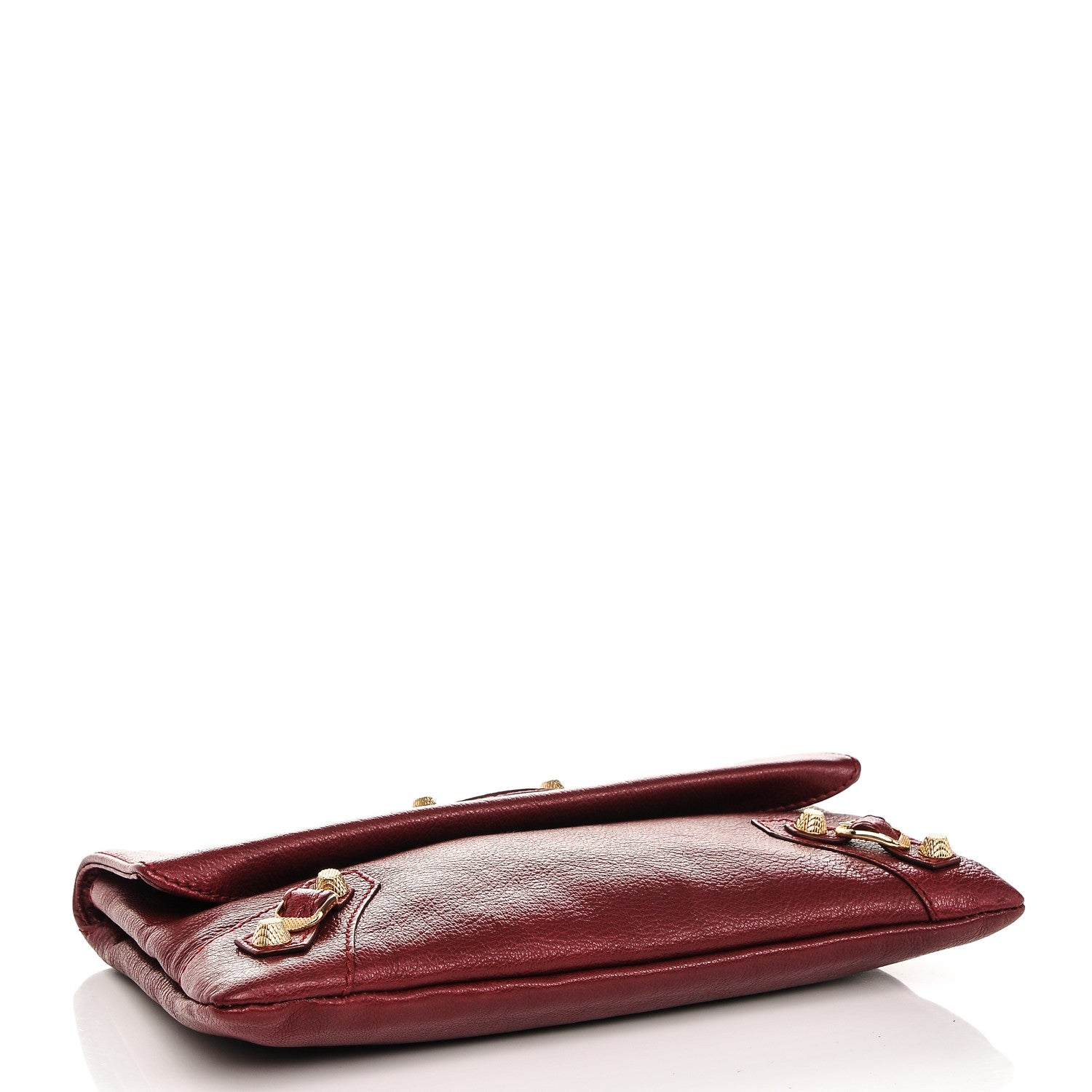 Balenciaga Chevre Hamilton Giant 12 Gold Hardware Envelope Clutch Bordeaux 4 of 9