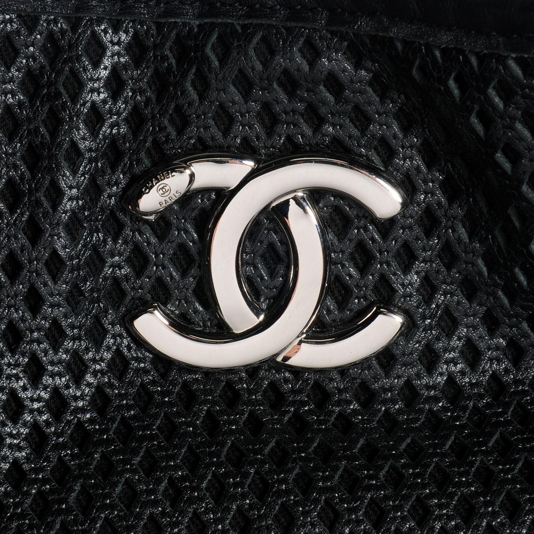 Chanel Calfskin Perforated Up In The Air Tote Black 9 of 9