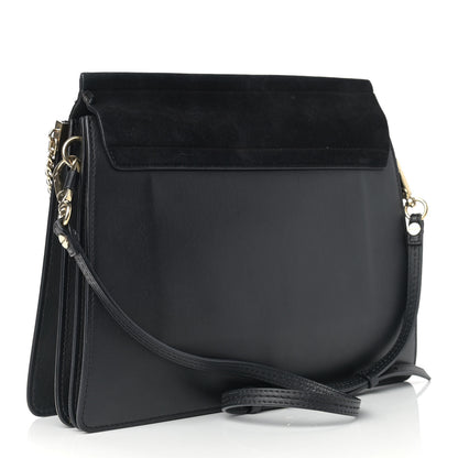Chloe Suede Calfskin Medium Faye Shoulder Bag Black 3 of 21
