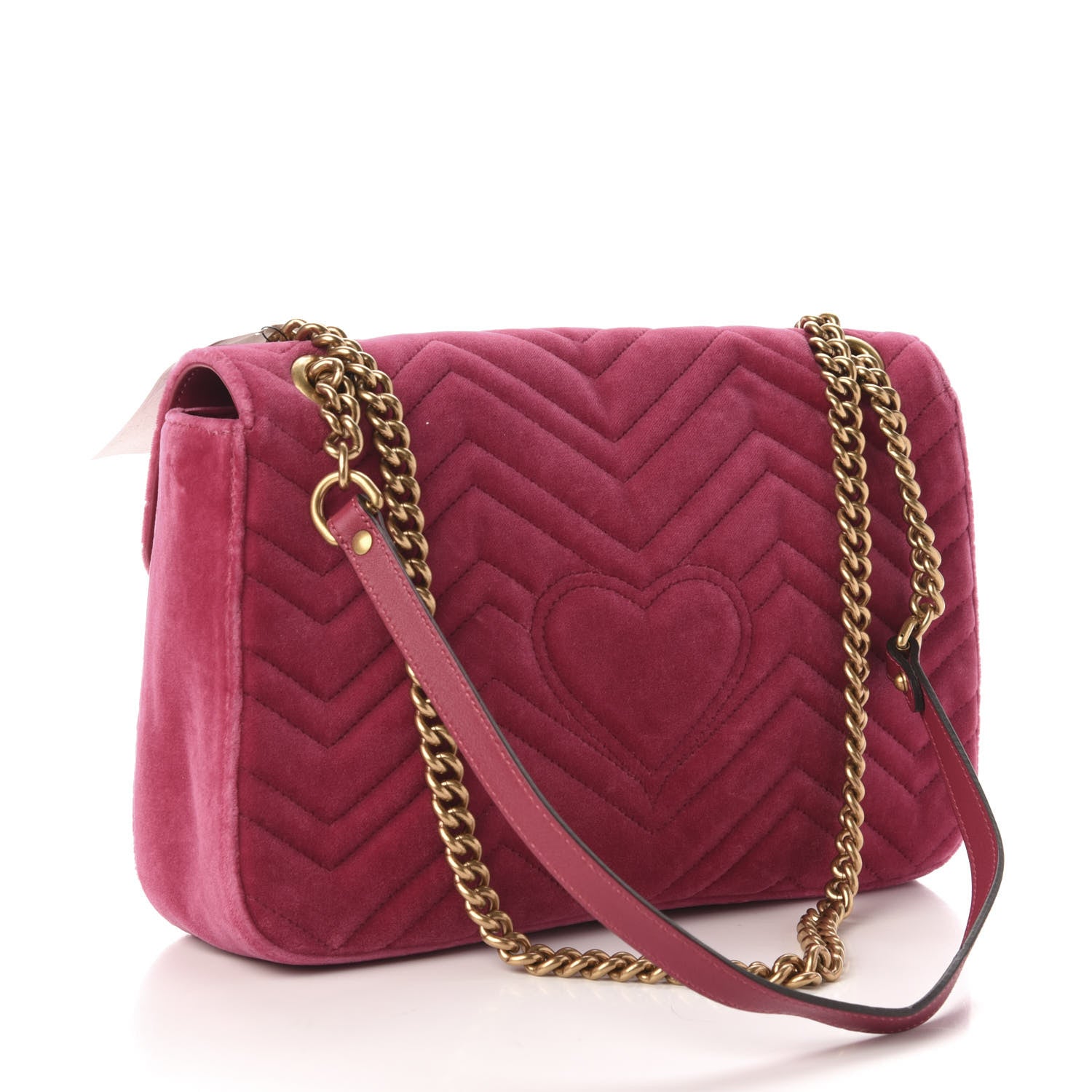Gucci Velvet Matelasse Blind for Love Embroidered Medium GG Marmont Shoulder Bag Light Raspberry Rose Multicolor 3 of 11