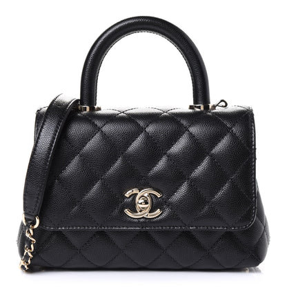 Chanel Caviar Quilted Extra Mini Coco Handle Flap Black 1 of 5