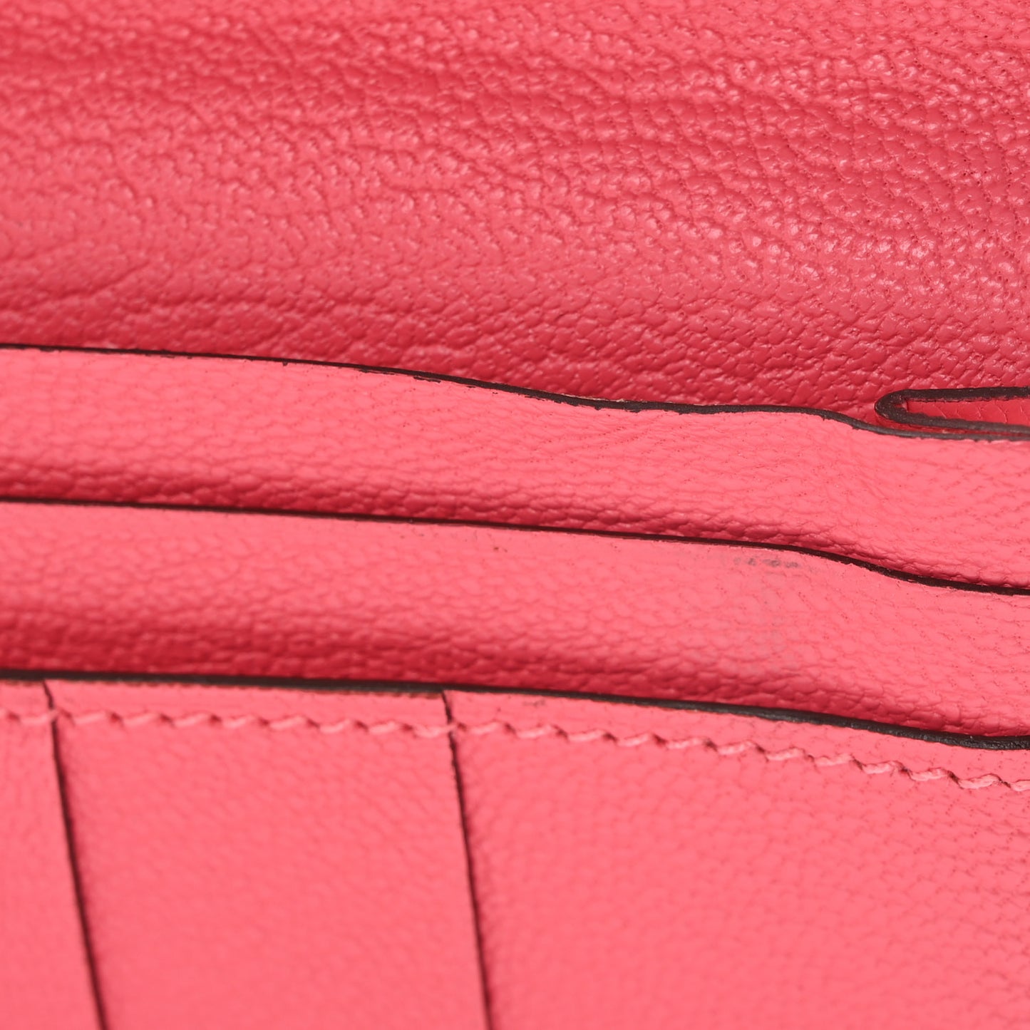 Chevre Mysore Bearn Gusset Wallet Rose Lipstick